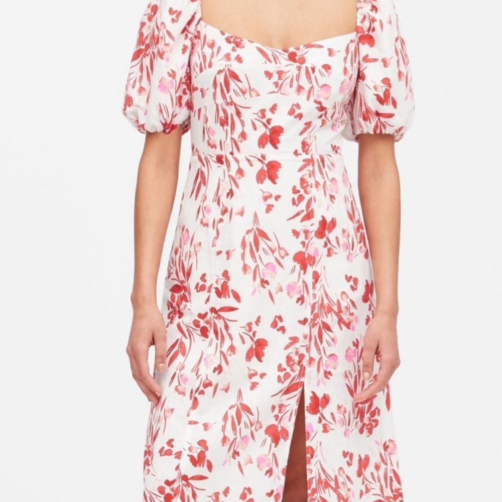 Banana Republic Floral Puff Sleeve Dress
